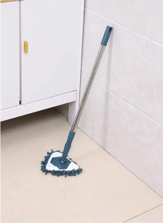 NISHIV Foldable Microfiber Triangle Shape Fan Cleaning Duster Flexible Fan mop for Easy Cleaning of Home Kitchen Car Ceiling and Fan Dusting Office Fan Cleaning Brush with Long Rod (Multi Color) - Image 1